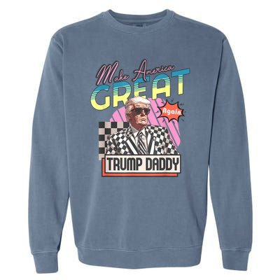 Trump Pink 2024 Funny Trump Take America Back Daddys Home Gift Garment-Dyed Sweatshirt