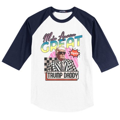 Trump Pink 2024 Funny Trump Take America Back Daddys Home Gift Baseball Sleeve Shirt