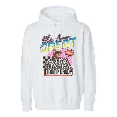 Trump Pink 2024 Funny Trump Take America Back Daddys Home Gift Garment-Dyed Fleece Hoodie