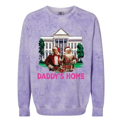 Trump Pin.K 2024 Take America Back DaddyS Home Christmas Colorblast Crewneck Sweatshirt