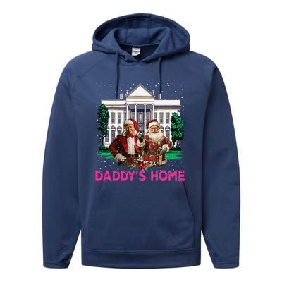 Trump Pin.K 2024 Take America Back DaddyS Home Christmas Performance Fleece Hoodie