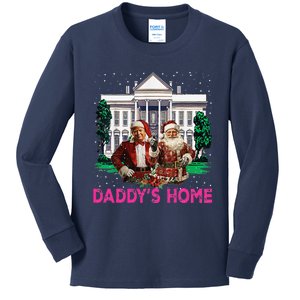 Trump Pin.K 2024 Take America Back DaddyS Home Christmas Kids Long Sleeve Shirt