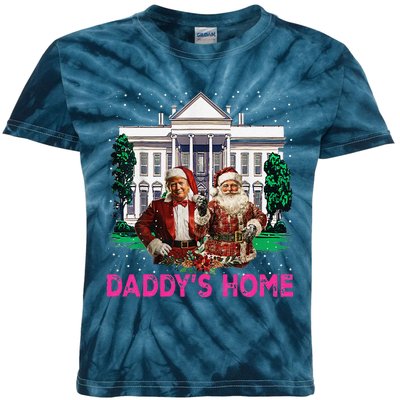 Trump Pin.K 2024 Take America Back DaddyS Home Christmas Kids Tie-Dye T-Shirt