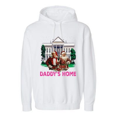 Trump Pin.K 2024 Take America Back DaddyS Home Christmas Garment-Dyed Fleece Hoodie