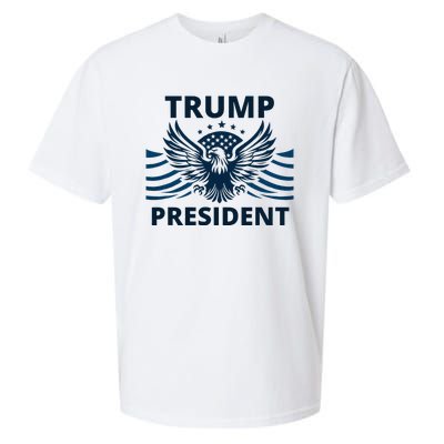 Trump President 2024 Eagle Strong Leadership Sueded Cloud Jersey T-Shirt