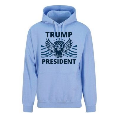 Trump President 2024 Eagle Strong Leadership Unisex Surf Hoodie