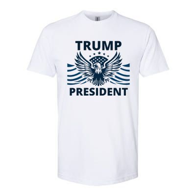 Trump President 2024 Eagle Strong Leadership Softstyle CVC T-Shirt