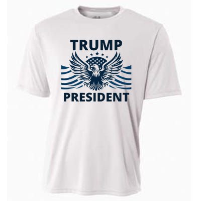 Trump President 2024 Eagle Strong Leadership Cooling Performance Crew T-Shirt