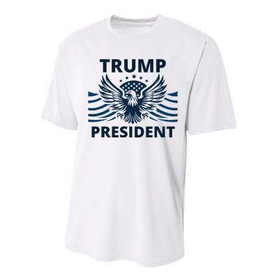 Trump President 2024 Eagle Strong Leadership Performance Sprint T-Shirt