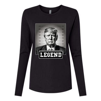 Trump President 2024 Mugshot President Legend Gift Womens Cotton Relaxed Long Sleeve T-Shirt