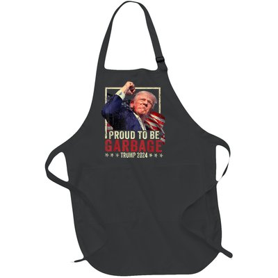 Trump President 2024 Election Proud To Be Garbage Full-Length Apron With Pockets