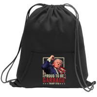 Trump President 2024 Election Proud To Be Garbage Sweatshirt Cinch Pack Bag