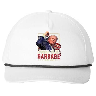 Trump President 2024 Election Proud To Be Garbage Snapback Five-Panel Rope Hat