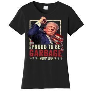 Trump President 2024 Election Proud To Be Garbage Women's T-Shirt