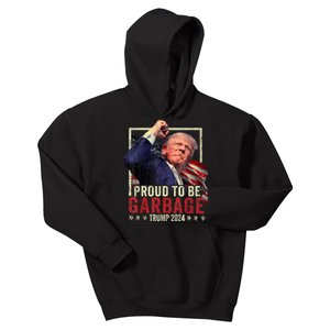 Trump President 2024 Election Proud To Be Garbage Kids Hoodie