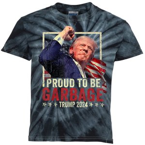 Trump President 2024 Election Proud To Be Garbage Kids Tie-Dye T-Shirt