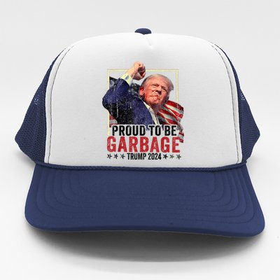 Trump President 2024 Election Proud To Be Garbage Trucker Hat