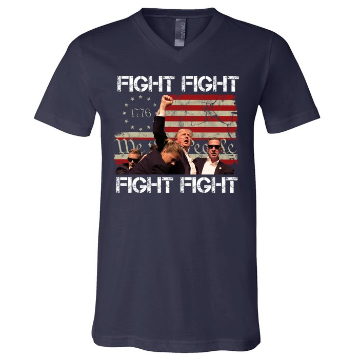 Trump Pennsylvania 2024 Fight We The People V-Neck T-Shirt