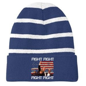 Trump Pennsylvania 2024 Fight We The People Striped Beanie with Solid Band