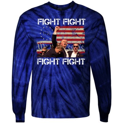 Trump Pennsylvania 2024 Fight We The People Tie-Dye Long Sleeve Shirt