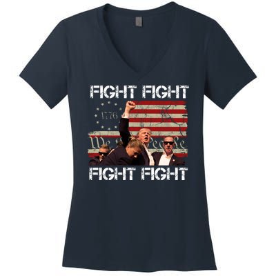 Trump Pennsylvania 2024 Fight We The People Women's V-Neck T-Shirt