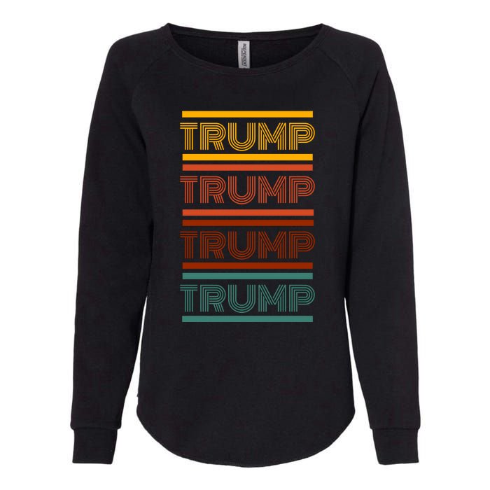 Trump President 2024 Funny Retro Vintage Womens California Wash Sweatshirt