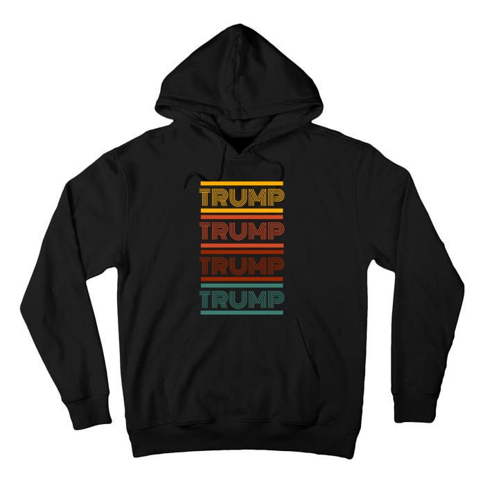 Trump President 2024 Funny Retro Vintage Tall Hoodie