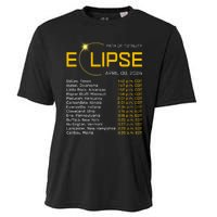 Totality Path 2024 Eclipse Map Total Eclipse Astronomy Cooling Performance Crew T-Shirt