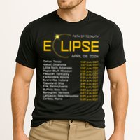 Totality Path 2024 Eclipse Map Total Eclipse Astronomy Cooling Performance Crew T-Shirt