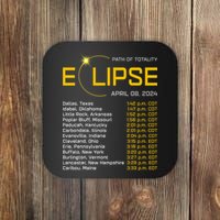 Totality Path 2024 Eclipse Map Total Eclipse Astronomy Coaster
