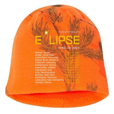 Totality Path 2024 Eclipse Map Total Eclipse Astronomy Kati - Camo Knit Beanie