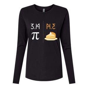 Thanksgiving Pie 314 Apple Pumpkin Pi Math Twist Womens Cotton Relaxed Long Sleeve T-Shirt