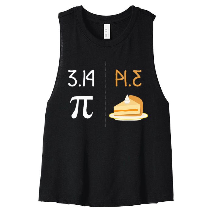 Thanksgiving Pie 314 Apple Pumpkin Pi Math Twist Women's Racerback Cropped Tank