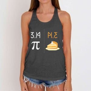 Thanksgiving Pie 314 Apple Pumpkin Pi Math Twist Women's Knotted Racerback Tank