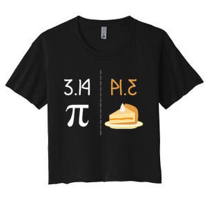 Thanksgiving Pie 314 Apple Pumpkin Pi Math Twist Women's Crop Top Tee