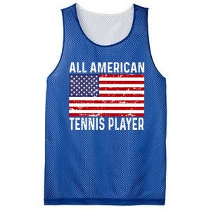 Tennis Player 4th Fourth Of July All American Flag Usa Gift Mesh Reversible Basketball Jersey Tank