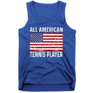 Tennis Player 4th Fourth Of July All American Flag Usa Gift Tank Top