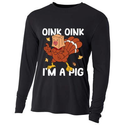 Thanksgiving Pig Autumn Harvest Festive Decor Cooling Performance Long Sleeve Crew