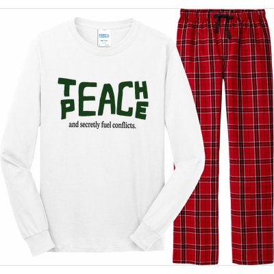 Teach Peace And Secretly Fuel Conflicts Long Sleeve Pajama Set