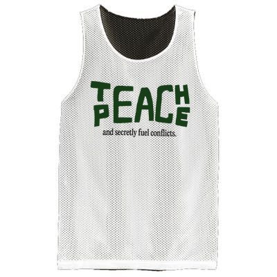 Teach Peace And Secretly Fuel Conflicts Mesh Reversible Basketball Jersey Tank