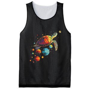 Turtler Planets Art Animal Colorful Graphic Turtle Mesh Reversible Basketball Jersey Tank