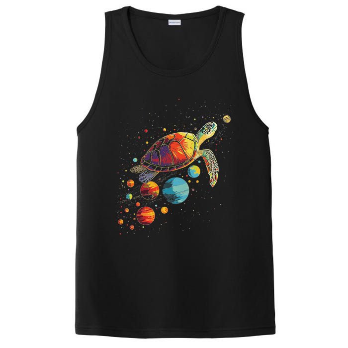 Turtler Planets Art Animal Colorful Graphic Turtle PosiCharge Competitor Tank