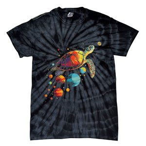 Turtler Planets Art Animal Colorful Graphic Turtle Tie-Dye T-Shirt