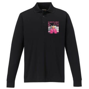 Trump President Again Daddys Home Take America Back Performance Long Sleeve Polo