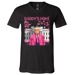 Trump President Again Daddys Home Take America Back V-Neck T-Shirt