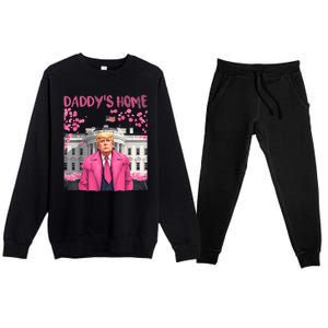 Trump President Again Daddys Home Take America Back Premium Crewneck Sweatsuit Set