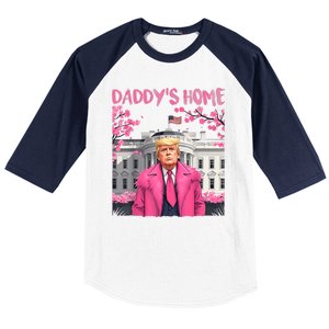 Trump President Again Daddys Home Take America Back Baseball Sleeve Shirt