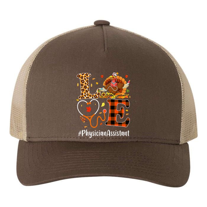 Thanksgiving Physician Assistant Love Thanksgiving Leopard Yupoong Adult 5-Panel Trucker Hat