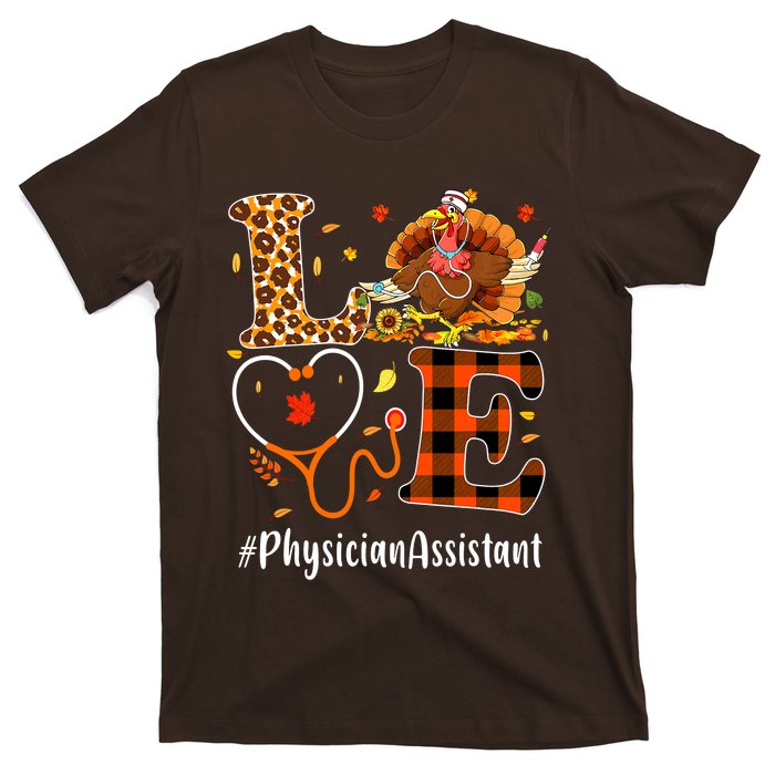 Thanksgiving Physician Assistant Love Thanksgiving Leopard T-Shirt