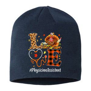 Thanksgiving Physician Assistant Love Thanksgiving Leopard Sustainable Beanie